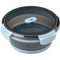 Lurch Up&Down vouwbare lunchbox vierkant uit silicone/PP blauwgrijs 700ml