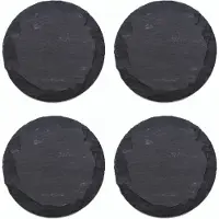 Novaliv 4x leisteen borden I rond I 25x0,5 cm I sushi serveerset serveerbord zwart stenen bord rond leisteen bord kaasplank rond bord