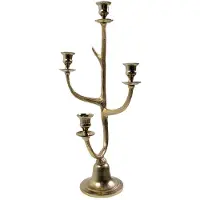 Mars & More Kaarsen Standaard gewei goud 4 h58cm