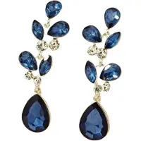 Charme Bijoux Oorbellen -Blauw -Ariana -zilverkleur- Lang-