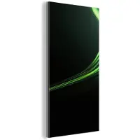 MuchoWow Aluminium schilderij 20x40 cm - Wanddecoratie metaal - Lijnen - Boog - Groen - Metalen muurdecoratie woonkamer - Decoratie industrieel - Foto op dibond - Industriële accessoires slaapkamer
