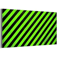 MuchoWow Aluminium schilderij 80x40 cm - Wanddecoratie metaal - Strepen - Schuin - Groen - Metalen muurdecoratie woonkamer - Decoratie industrieel - Foto op dibond - Industriële accessoires slaapkamer