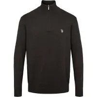 U.S. POLO ASSN. Trui 'UMBRISON' lichtgrijs / zwart
