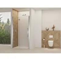 Van Rijn Nisdeur products st07 aan vast deel 110x200 cm 8 mm helder glas incl. Beslag, greep en stabilisatiestang chroom