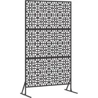 vidaXL Privacyscherm 100 x 50 x 180 cm Staal Zwart