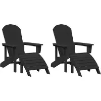 vidaXL Tuinstoel 2 st Zwart Polyetheen