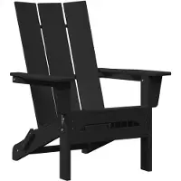 vidaXL Opvouwbare Adirondack Stoel Zwart 80,5 x 74,5 x 92 cm HDPE