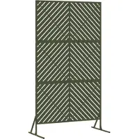 vidaXL Privacyscherm 100 x 50 x 180 cm Staal Olijfgroen