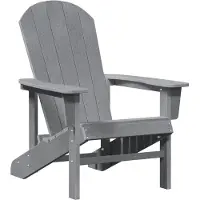 vidaXL Adirondack-stoel Lichtgrijs 82 x 74 x 92 cm HDPE