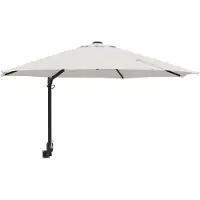 vidaXL Tuinparasol 248 x 248 x 148 cm Polyester en Staal Zand