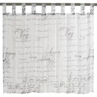 Elbersdrucke Bistro Gordijn Loveletter 48x140 cm wit transparant