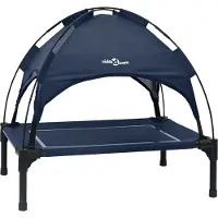 vidaXL Hondenbed 71 x 64 x 71 cm Staal Marineblauw