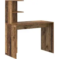 vidaXL Bureau, gerecycled hout, 102 x 50 x 124 cm, houtvezel