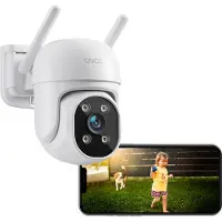 GNCC GK2C Bewakingscamera voor Buiten - 1080P IP-Camera's - Wifi Bluetooth en app - PTZ 360° - Waterdicht (IP66) - 2-Weg Audio - Wit