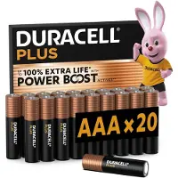 Duracell Plus Power Boost 100% Extra Life AAA / MN2400 / LR03 Alkaline Batterij (20 stuks)
