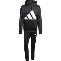 Adidas Trainingspak 'BIG LOGO HOODED' zwart / wit