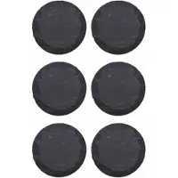 Novaliv 6x leisteen borden I rond I 20x0,5 cm I sushi serveerborden onderzetters kaasplank tafel plaats leisteen servies bord zwart
