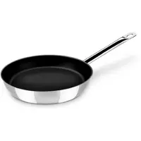 Monix Chef Non Stick | 24 cm roestvrijstalen koekenpan 18/10 met antiaanbaklaag, geschikt voor alle soorten fornuizen, inclusief inductie