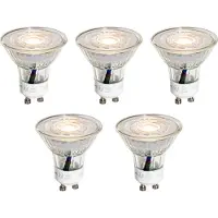 LUEDD Set van 5 GU10 50mm LED lampen helder 4.9W 450 lm 3000K
