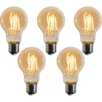 LUEDD Set van 5 E27 dimbare LED lampen A60 goud 4W 420 lm 2200K