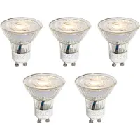 LUEDD Set van 5 GU10 50mm 3-staps dimbaar in Kelvin LED lampen helder 4.5W 380 lm 2000-2700K