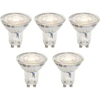 LUEDD Set van 5 GU10 50mm dimbaar in Kelvin LED lampen helder 4.9W 400 lm 2200-3000K