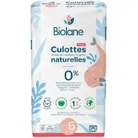 Biolane - Natuurlijke luiers Maat 6 - 12H - Ultra-Absorberend - Geen Lekkage - 36 Stuks 36 St Luiers