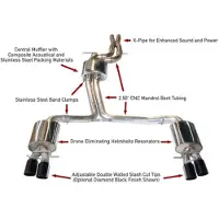 AWE Tuning Audi B8.5 S4 3.0T Touring Edition Exhaust System - Diamond Black Tips (102mm)