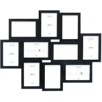 Deknudt Frames Multifotolijst Zwart Houtfineer voor 10 Fotos 10x15 cm