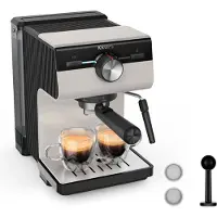 Krups Authentic C40 XP381B - Pistonmachine - Inclusief Melkopschuimer - Compact - Stijlvol Design - Geschikt voor Espresso en Latte