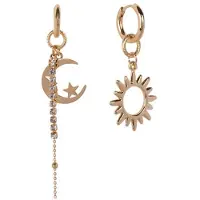 Life of Bulu oorbellen Moon & Star goudkleurig female