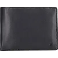 Esquire Leer portemonnee Compact Wallet Black zwart