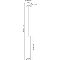 Fantasia TABOO hanglamp zwart + geborsteld staal - Max. 50 W - 1840 mm