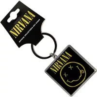 Nirvana - Happy Face Sleutelhanger - Zwart