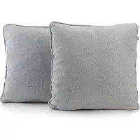 DYNMC you Modern Sofa kussen 40x40 met zachte OEKO-TEX Katoenen Hoes - Comfortabel sierkussen met medium harde kussen vulling - Perfect als decoratief rugkussen - Premium sofakussen van - Grijs