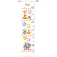 Vervaco borduurpakket PN0147469 "geboortefeestje", groeimeter/meetlat