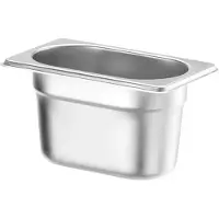 Hendi GN 1/9 container, hoogte 100 mm, roestvrij staal - 800737