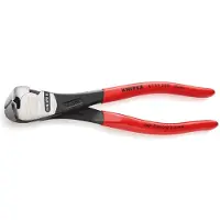 Knipex Kracht-Voorsnijtang | 160 mm Lengte | Kunststof Bekleed | Zwart Geatramenteerd - 67 01 160 SB