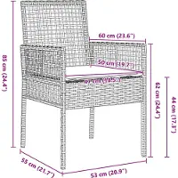 vidaXL Tuinstoel 2 st Bruin poly rattan