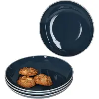 MamboCat Set van 4 dessertborden Linus Blauw - 403954