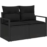 vidaXL Tuin Sofa met kussen 120 x 62 x 69 cm poly rattan