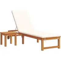 vidaXL Ligstoel 2 st Massief Acacia Hout Bruin