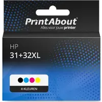 PrintAbout Inktcartridge 31+32XL (1VU24/26/27/28AE) 4-kleuren Multipack geschikt voor HP