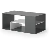 Vicco Edgar Salontafel – 110 x 59 cm Antraciet/wit