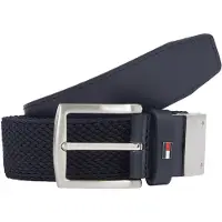 Tommy Hilfiger Denton Elastic 3.5 Belt Space Blue Maat: 100 | Riemen Outlet | Heren | Blauw