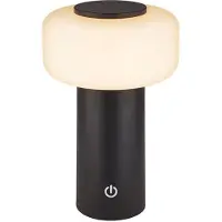 Briloner LED tafellamp op accu Juna, antraciet, IP44, dimbaar, 20 cm dimbaar, zwart, Kunststof, Modern