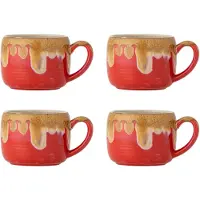 Bloomingville Sheen mokken rood set van 4 stuks - 82072526