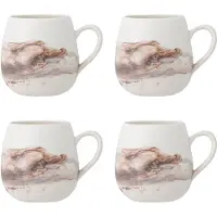 Bloomingville Lyre kop 4-pack Bruin