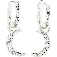 Pilgrim Oorbellen 'Evgenia' zilver / transparant