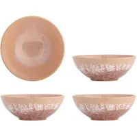Bloomingville Darlene schalen roze set van 4 stuks - 82072424